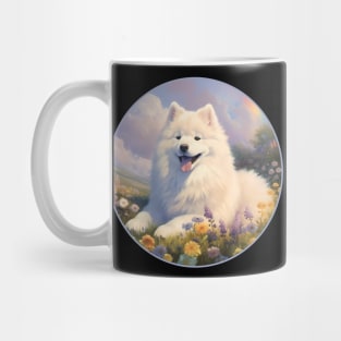 Samoyed Smiling Sammy Colorful Dog Art Mug